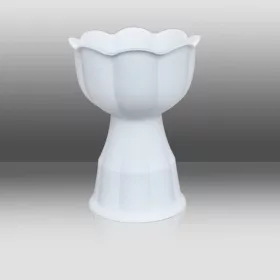 Virágtartó tulipános közepes fehér