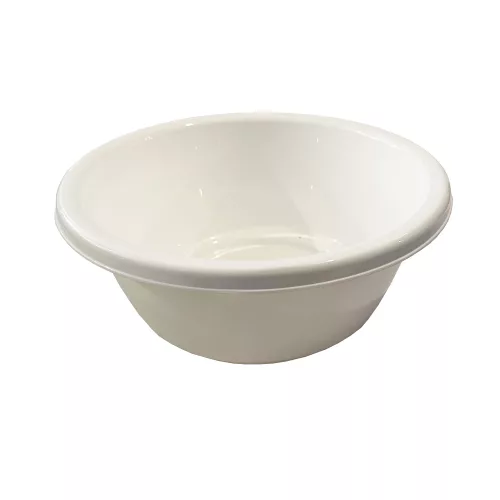 Kerek műanyag tál 24 x 9,5 cm 2,5 L  fehér, zöld
