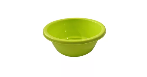 Kerek műanyag tál 24 x 9,5 cm 2,5 L  fehér, zöld