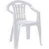 Kerti szék fehér alacsony támlás műanyag