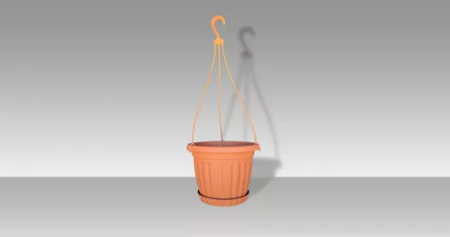 Akasztós kaspó, terrakotta, 23 cm
