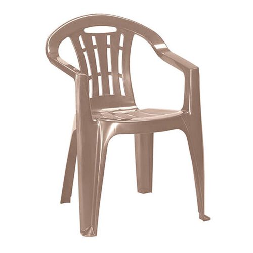 Kerti szék cappucino alacsony támlás műanyag Mallorca