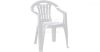 Kerti szék fehér alacsony támlás műanyag Sicilia