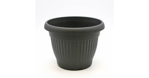 Virágcserép dísz 26 cm antracit