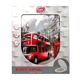WC tető dekor-London,piros