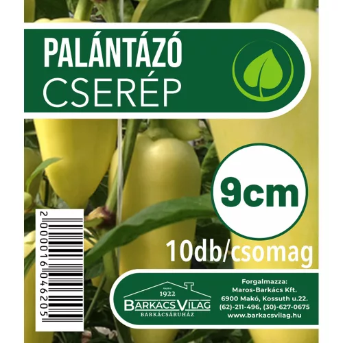 Palántázó cserép kerek műanyag 9 cm/10db