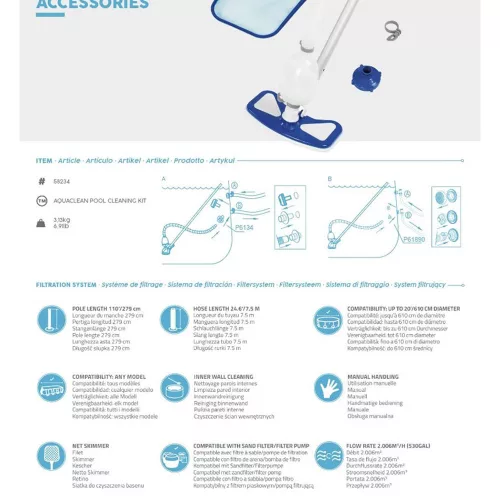 Medence tisztító készlet Flowclear