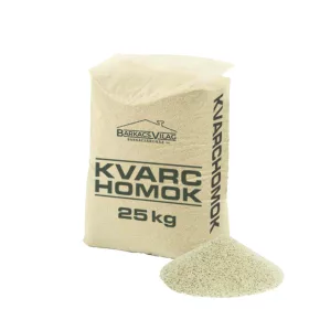 Szűrőhomok, kvarchomok 25 kg 0,5-1,2mm