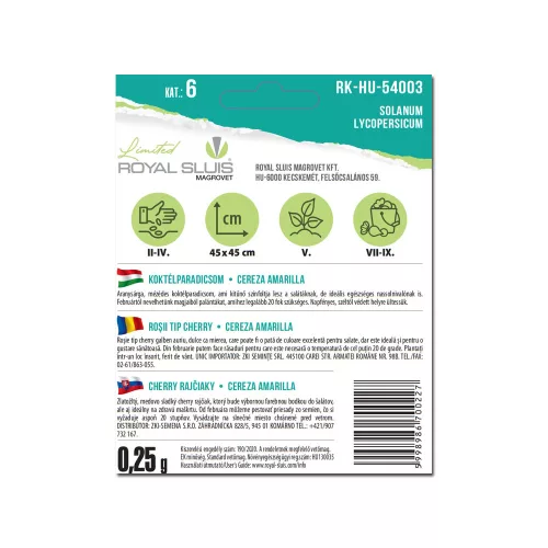 Cereza Amarilla koktélparadicsom Royal Sluis Limited
