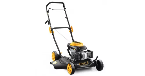 Nem önjáró benzinmotoros fűnyíró 2 az 1-ben, mulcsozó és oldalkidobó funkcióval, 51 cm Riwall PRO RPM 5135 SD