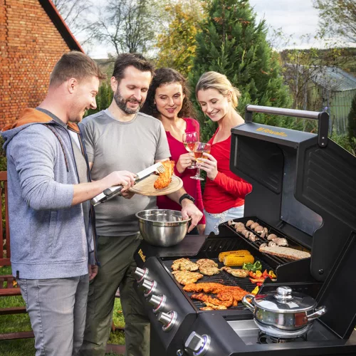 Gázüzemű grillsütő, 2+1 gázégővel, 10 kW Riwall RGG 21