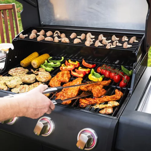 Gázüzemű grillsütő, 2+1 gázégővel, 10 kW Riwall RGG 21