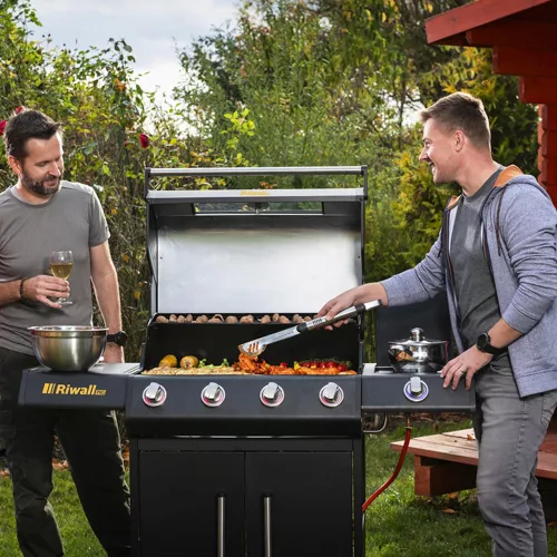 Gázüzemű grillsütő, 2+1 gázégővel, 10 kW Riwall RGG 21