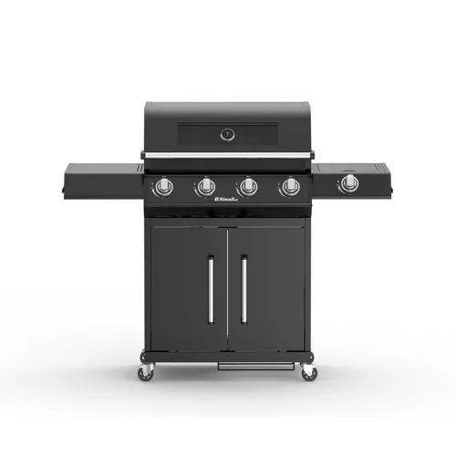 Gázüzemű grillsütő, 4+1 gázégővel, 17 kW Riwall RGG 41 EXL