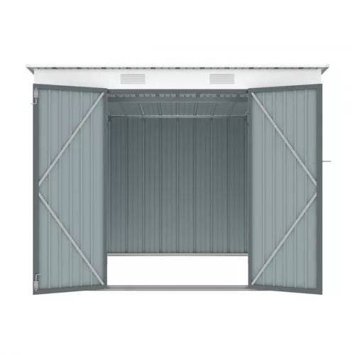Fém kerti tároló 2,4 x 1,8 m lapostetővel (antracit) Riwall PRO RMSP 6x8 antracit
