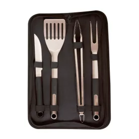   4-részes prémium rozsdamentes acél grilleszköz készlet Riwall PRO RBBQ 4B SET
