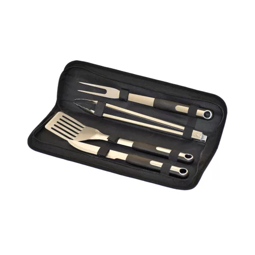 4-részes prémium rozsdamentes acél grilleszköz készlet Riwall PRO RBBQ 4B SET