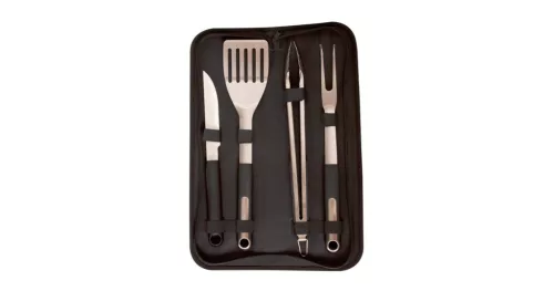 4-részes prémium rozsdamentes acél grilleszköz készlet Riwall PRO RBBQ 4B SET