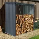 Tűzifatároló lejtős tetővel 2 x 1,5 m (antracit) Riwall PRO RMWS 3x7 Anthracite