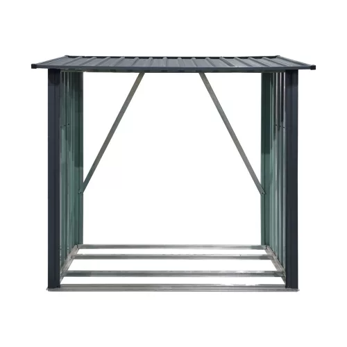 Tűzifatároló lejtős tetővel 2 x 1,5 m (antracit) Riwall PRO RMWS 3x7 Anthracite