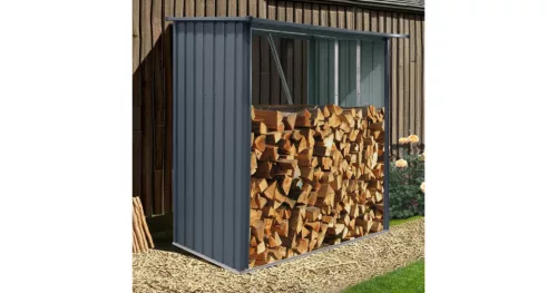 Tűzifatároló lejtős tetővel 2 x 1,5 m (antracit) Riwall PRO RMWS 3x7 Anthracite