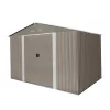 Fém kerti tároló 3 x 2,4 m nyeregtetővel (barna) Riwall PRO RMSA 8x10 brown