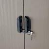 Fém kerti tároló 3 x 2,4 m nyeregtetővel (barna) Riwall PRO RMSA 8x10 brown