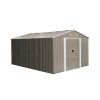 Fém kerti tároló 3 x 3,7 m nyeregtetővel (barna) Riwall PRO RMSA 12x10 Brown