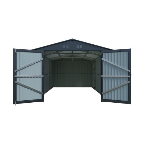 Fém garázs 3 x 6 m nyeregtetővel (antracit) Riwall PRO RMCG 20x10 Anthracite