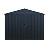 Fém garázs 3 x 6 m nyeregtetővel (antracit) Riwall PRO RMCG 20x10 Anthracite