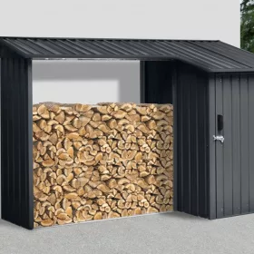   Tűzifatároló fészerrel 2,7 x 1,6 m (antracit) Riwall PRO RMWS 3x9 Anthracite