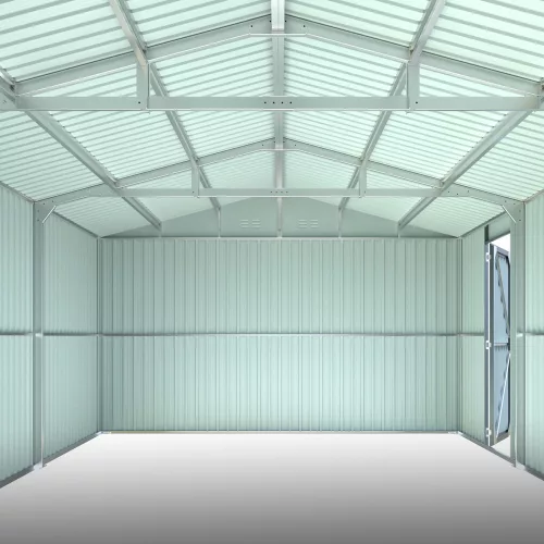 Fém garázs 3,86 x 6 m nyeregtetővel (antracit) Riwall PRO RMCG 20x13 Anthracite