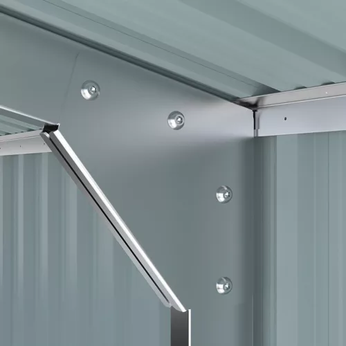Fém garázs 3,86 x 6 m nyeregtetővel (antracit) Riwall PRO RMCG 20x13 Anthracite