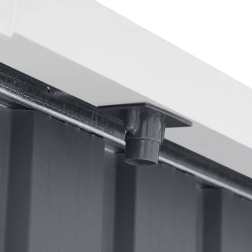 Fém kerti tároló 2,4 x 2,8 m lapostetővel (antracit) Riwall PRO RMSP 9x8 antracit LUX