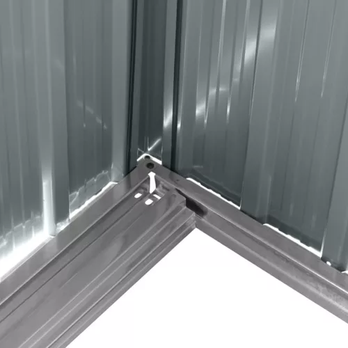 Fém kerti tároló 2,4 x 2,8 m lapostetővel (antracit) Riwall PRO RMSP 9x8 antracit LUX