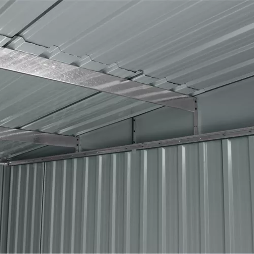 Fém kerti tároló 2,4 x 2,8 m lapostetővel (antracit) Riwall PRO RMSP 9x8 antracit LUX