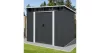 Fém kerti tároló 2,4 x 2,8 m lapostetővel (antracit) Riwall PRO RMSP 9x8 antracit LUX