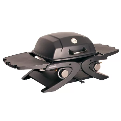 Riwall PRO RGG 20 Compact gázüzemű mobil grillsütő 4,2 kW, 2 gázégővel