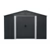 Fém kerti tároló 3 x 3,7 m nyeregtetővel (antracit) Riwall PRO RMSA 12x10 Anthracite