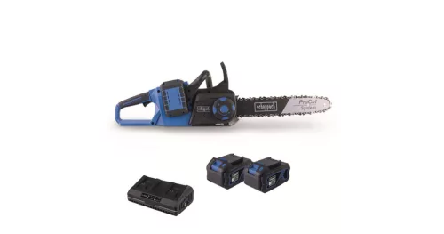 Akkus láncfűrész IXES 2x20V + 2x 4Ah akkumulátor + 4,5 A-es dupla töltő Scheppach BC-CS355DUO-X-SET XL2