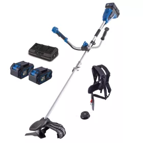   Akkus bozótvágó 2 az 1-ben IXES 2x20V + 2x 4 Ah akkumulátor + dupla töltő 2.4 A Scheppach BC-BCH380/40-X-SET L2