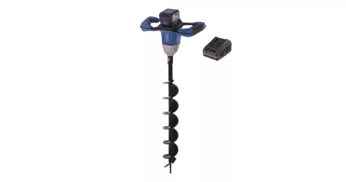 Akkus földfúró IXES 20V (4Ah akkuval és 2,4A töltővel) Scheppach BC-EB100-X-SET L