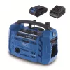 Akkus hibrid kompresszor IXES 20V 12V, 230V (2Ah akkuval és 2,4A töltővel) Scheppach Air Force 6-SET S