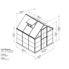 Üvegház Palram Hybrid 6x6 (185 x 190cm) - polikarbonát kerti üvegház