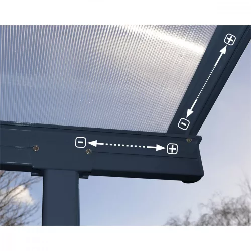 Pergola Palram Sierra 4200 szürke 3 x 4,25