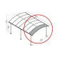Bővítő elem Arcadia kocsibeállókhoz (70 cm) Palram - Canopia