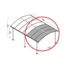 Bővítő elem Arcadia kocsibeállókhoz (210 cm) Palram