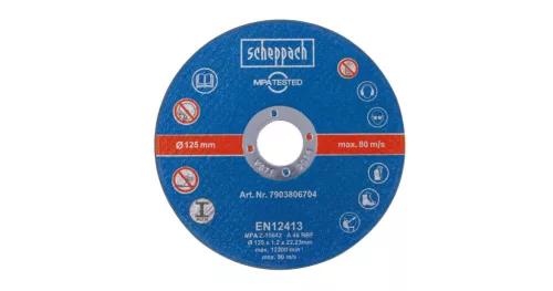 Csiszolótárcsa készlet 125 mm (12 db) Scheppach