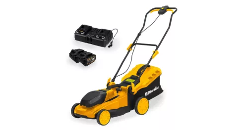 Akkus fűnyíró 40 V (2 x 20 V) + 2x 4 Ah akkumulátor + dupla gyorstöltő 4,5 A Riwall PRO RALM 4020i SET