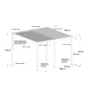 Bioklimatikus pergola ( 4 x 3 m) Riwall PRO RMBP 13 x 10 Antracit